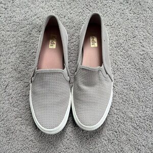 Keds Slip-On Sneakers in Light Gray with White Soles